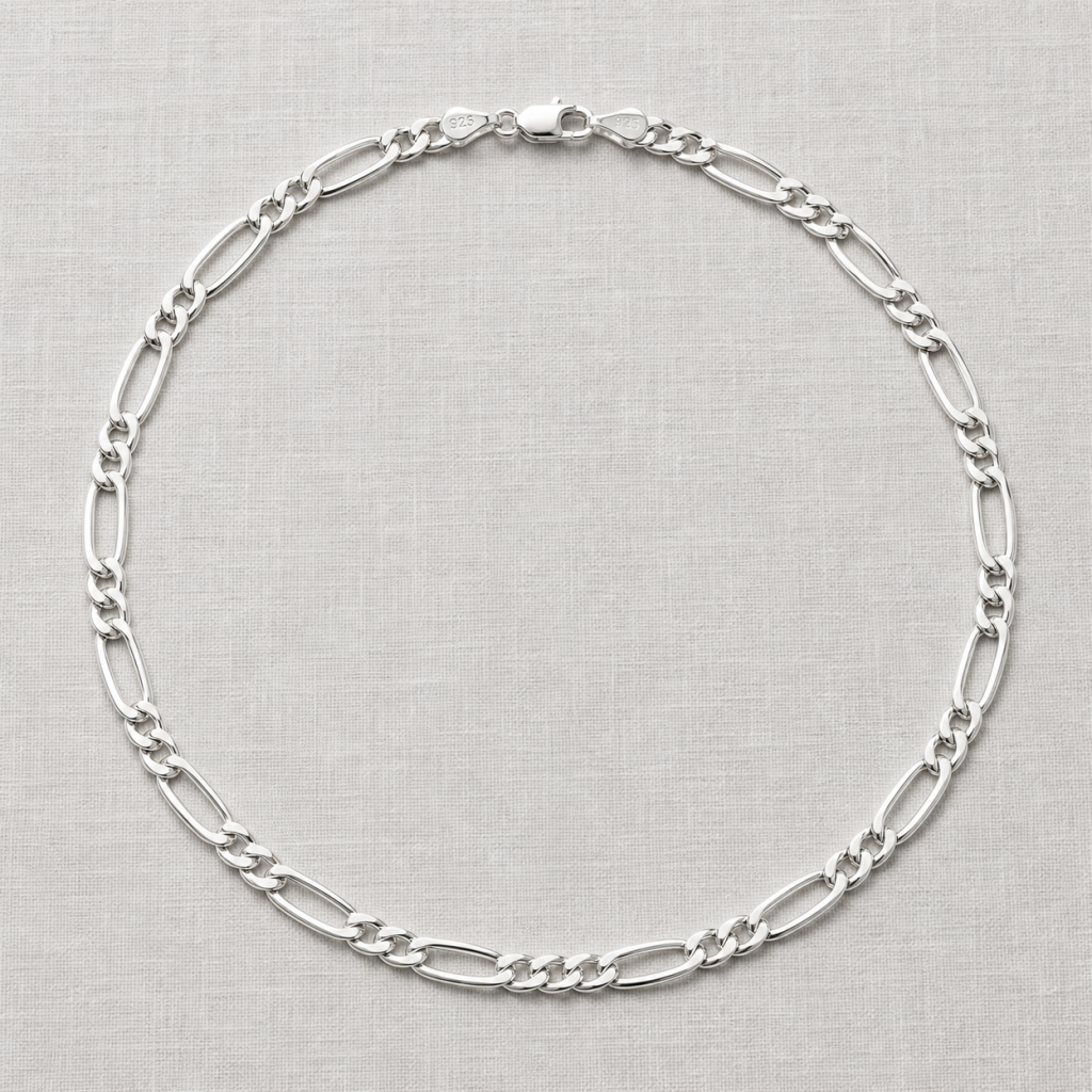 Sterling Silver Figaro Chain Necklace
