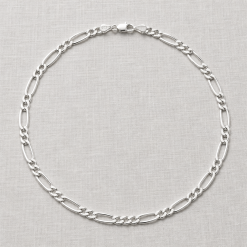 Sterling Silver Figaro Chain Necklace