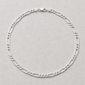 Sterling Silver Figaro Chain Necklace