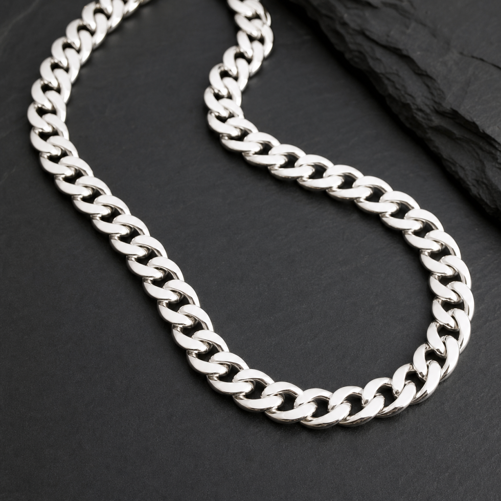 Sterling Silver Curb Chain Necklace