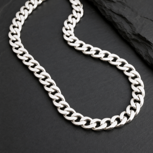 Sterling Silver Curb Chain Necklace