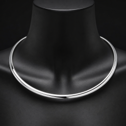 Sterling Silver Omega Necklace