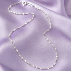Sterling Silver Singapore Chain Necklace