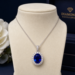 Blue Sapphire Pendant Necklace
