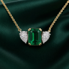 Emerald and Diamond Pendant Necklace