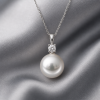 Pearl and Diamond Pendant Necklace