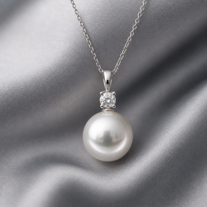 Pearl and Diamond Pendant Necklace