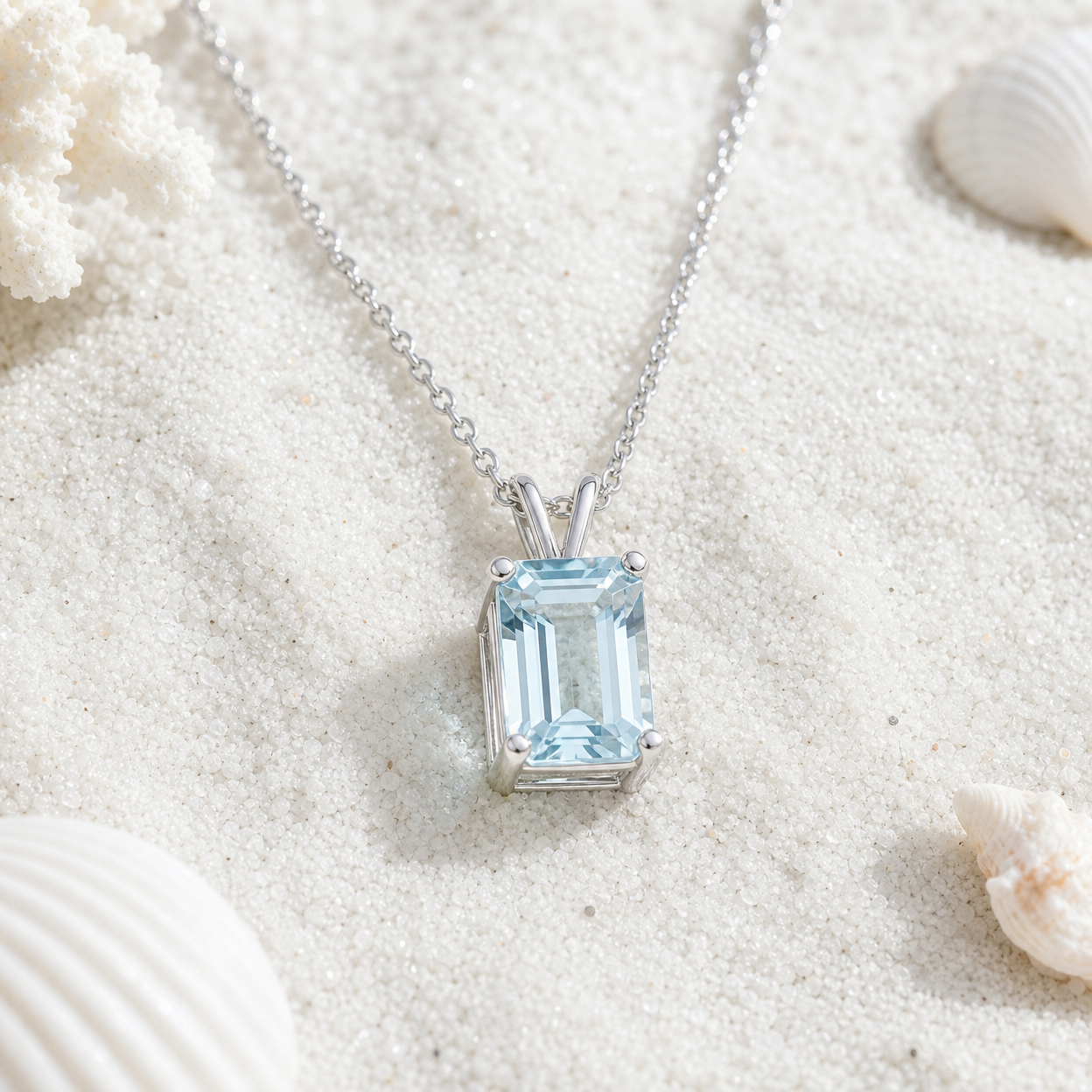 Aquamarine Pendant Necklace