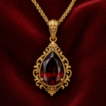 Garnet Drop Necklace