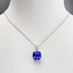 Tanzanite and Diamond Pendant Necklace