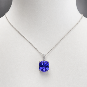 Tanzanite and Diamond Pendant Necklace