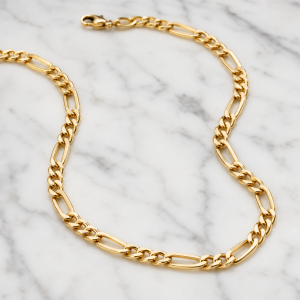 18K Gold Figaro Chain Necklace