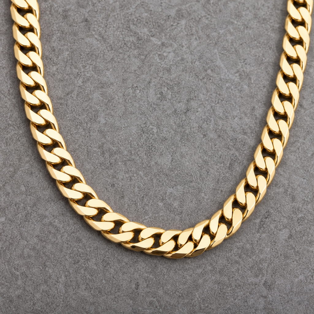 14K Gold Curb Chain Necklace