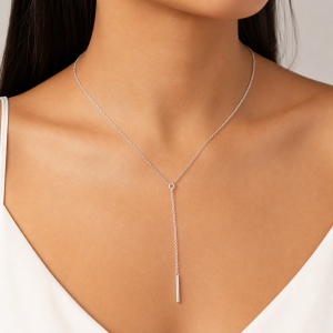 Sterling Silver Lariat Necklace