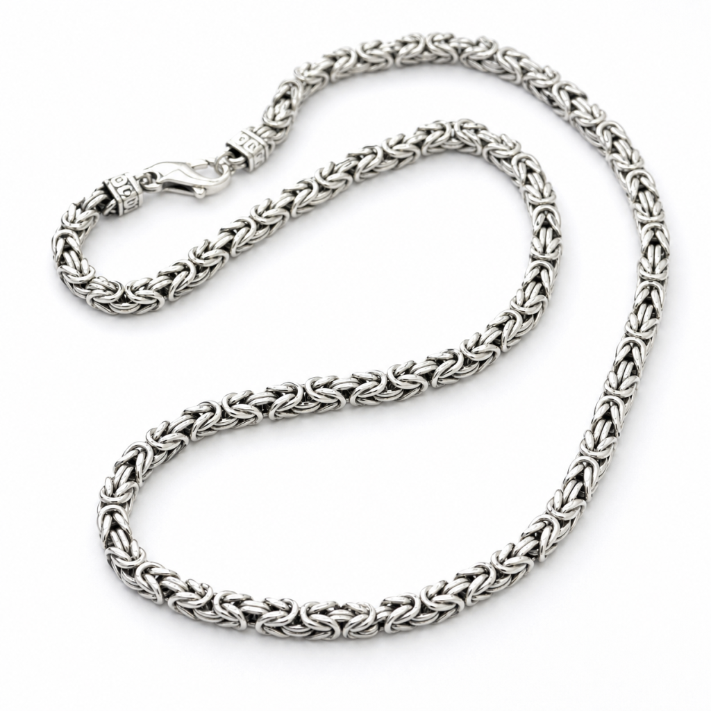 Sterling Silver Byzantine Chain Necklace