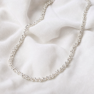 Sterling Silver Popcorn Chain Necklace