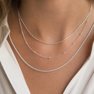 Sterling Silver Wheat Chain Necklace