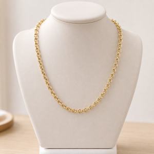 14K Gold Rolo Chain Necklace